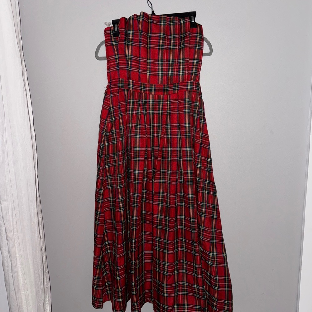 Entro Red Plaid Dress